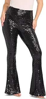 Tipsy Elves Shiny Sequin Leggings for Women for Holiday Outfits and Beyond