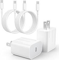 20W USB C Fast Charger Compatible with iPhone 16/16 Plus/ 16 Pro Max/ 15/ iPad Pro, 2Pack PD USB C Charger Block with...