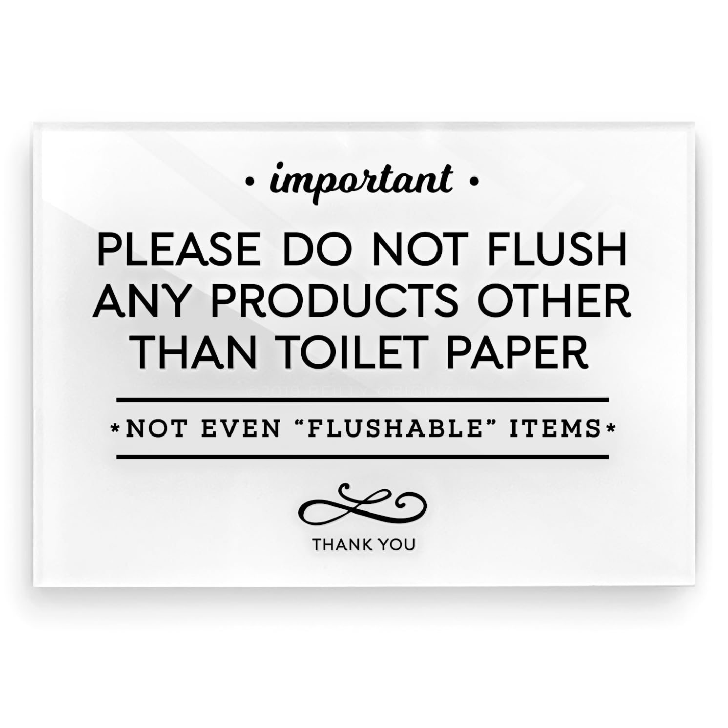 3.5x5 Inch Do Not Flush Rules Bathroom Sign ~ Ready to Stick ~ Premium Finish, Durable