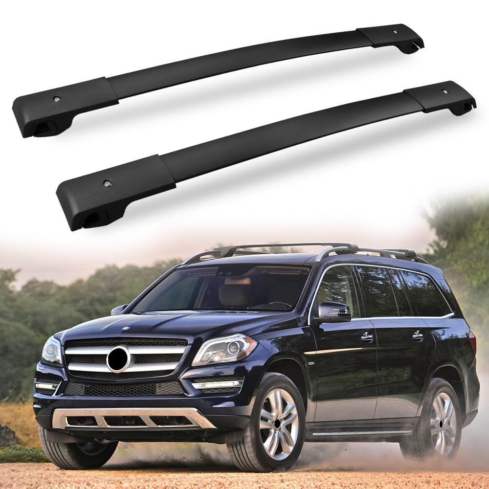 Cross Bars Roof Racks fit for 2014 2015 2016 2017 2018 2019 Benz GL-Class GLS GL450,Luggage Crossbars Cargo Bag Carrier Aluminum Rooftop Set Carrying Kayak Bike Canoe