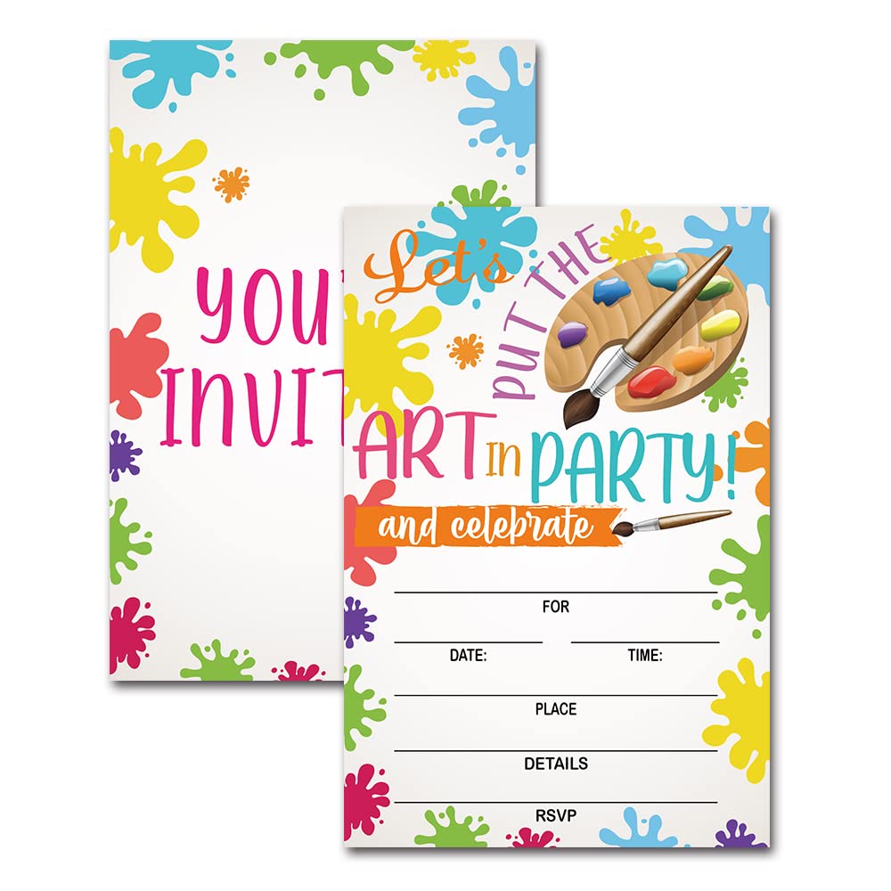 Art Party Invitations Girls