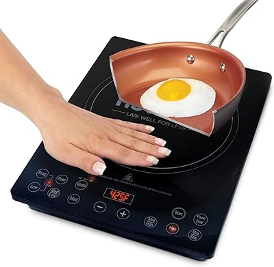 Nuwave Pro Chef Induction Cooktop, NSF-Certified, Commercial-Grade, Portable, Powerful 1800W, Large 8” Heating Coil, 94 Temp Settings 100°F - 575°F in 5°F, Shatter-Proof Ceramic Glass Surface