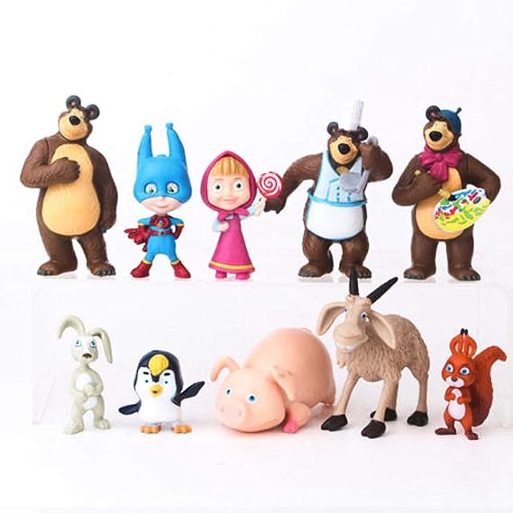 Amazon.com: Masha and The Bear RoyalToys Masha Bear Figure Figures ...