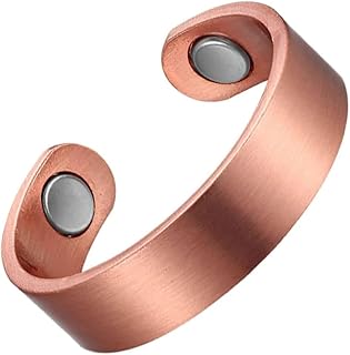 Earth Therapy - Elegant Women or Men's Ring Band in Solid Copper | Magnetic Therapy Ring