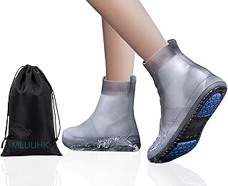 MLUUHK Waterproof Shoe Covers, Reusable Shoe Covers Non-Slip Shoes Boots for Outdoor Cycling Camping Fishing Travel