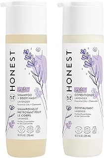 The Honest Company Silicone-Free Conditioner & 2-in-1 Cleansing Shampoo + Body Wash Duo | Gentle for Baby | Naturally Deri...