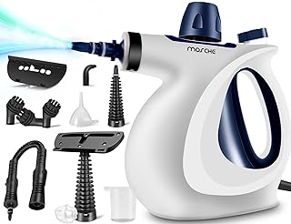 Handheld Pressurized Steam Cleaner with 11-Piece Accessory Set, Multi-Surface Steamer for Cleaning, All Natural Steam Clea...