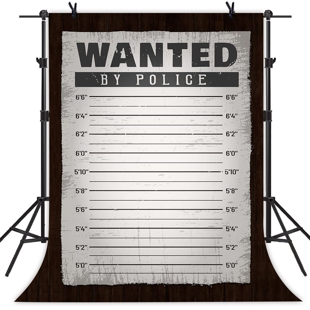  : MTMETY Wanted by Police Backdrop Mugshot Height Chart Poster  Background Western Cowboy 5x7ft Birthday Wedding Bachelorette Party  Decoration Photo Booth Studio Props Cake Table Banner BJLSME343 :  Electronics