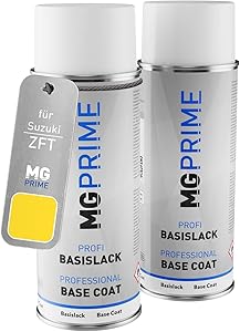 MG PRIME Suzuki ZFT Champion Yellow 4 Base Coat 400ml Car Paint Aerosol