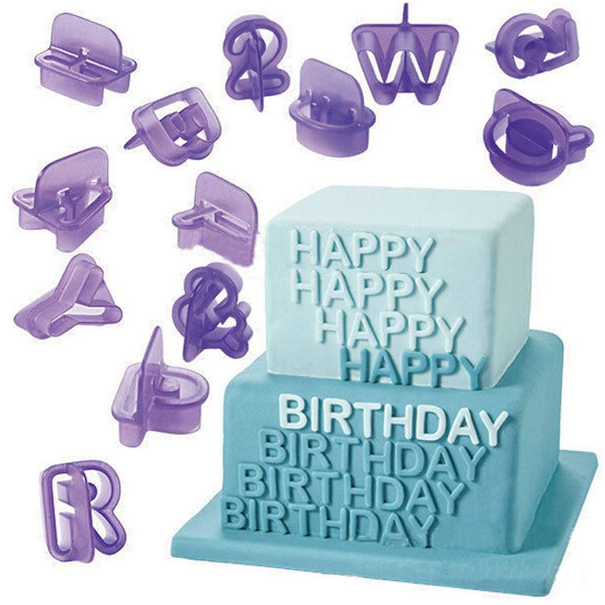 RKPM 40Pcs Alphabet Letter Number Fondant Cake Cookie Cutters