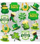 50 Pcs St. Patrick's Day Hanging Decorations, St. Patrick's Day Party Supplies, Irish Shamrock Th...