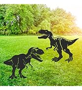 Rngmsi Dinosaur Metal Garden Art - 2PCS Metal Dinosaur Yard Art Decorations Outside Dinosaur Gard...