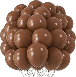 Voircoloria Brown Balloons, 66pack 12inch Brown Latex Party Balloons for Graduation, Teddy Bear Themed Party, Wedding, Bir...