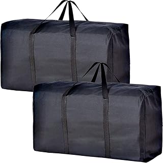 Extra Large Moving Bags with Strong Zippers & Carrying Handles, Storage Bags Storage Totes for Clothes, Moving Supplies, S...