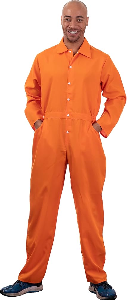 : Ann Arbor T-shirt Co. Prisoner Jumpsuit | Orange Prison Inmate  Halloween Costume Unisex Jail Criminal-Adult,L : Clothing, Shoes & Jewelry