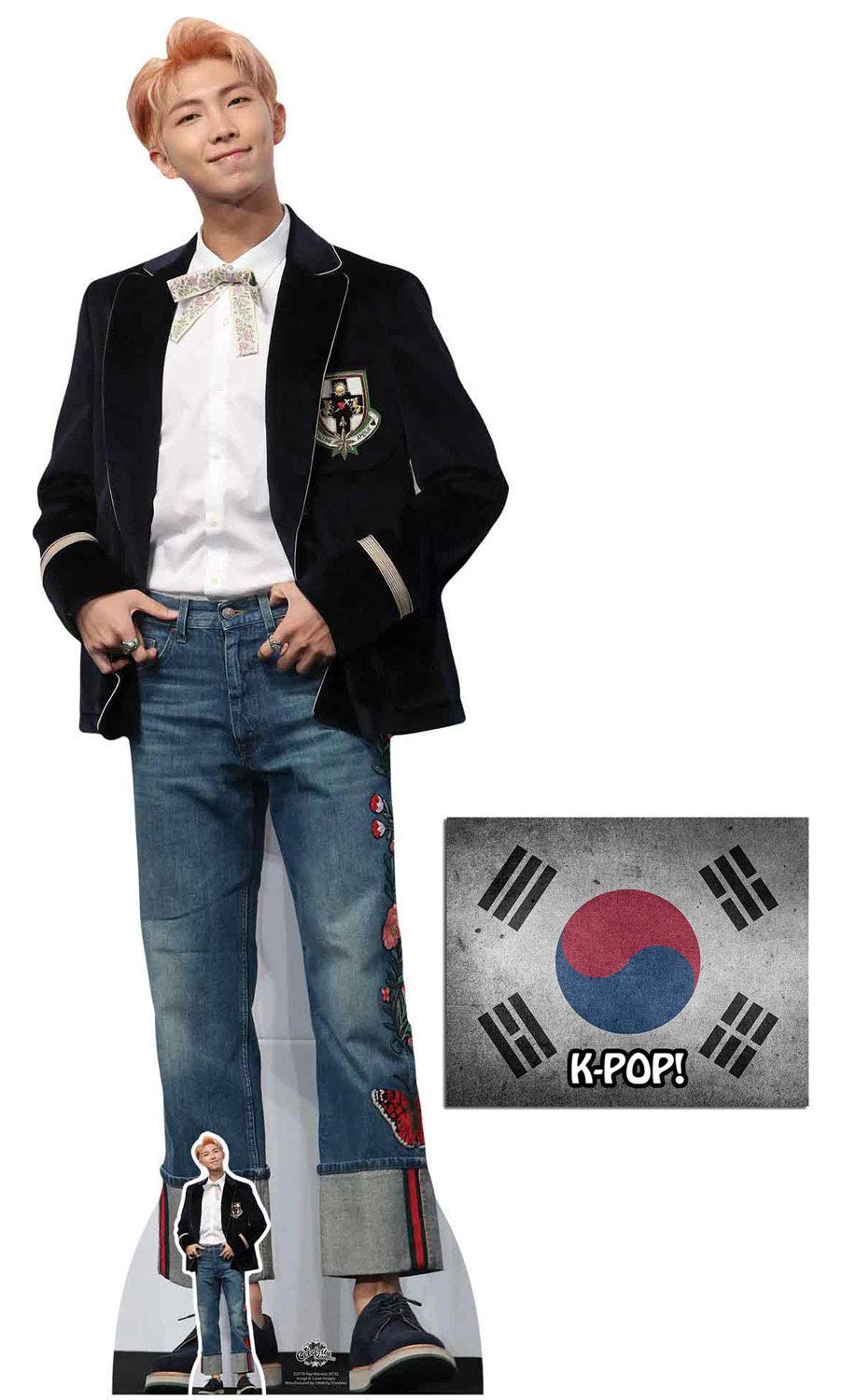 RM Blue Jeans Style from Bangtan Boys Cardboard Cutout/Standup Fan Pack, 180cm x 62cm Includes Free Mini Cutout and 8x10 Star Photo