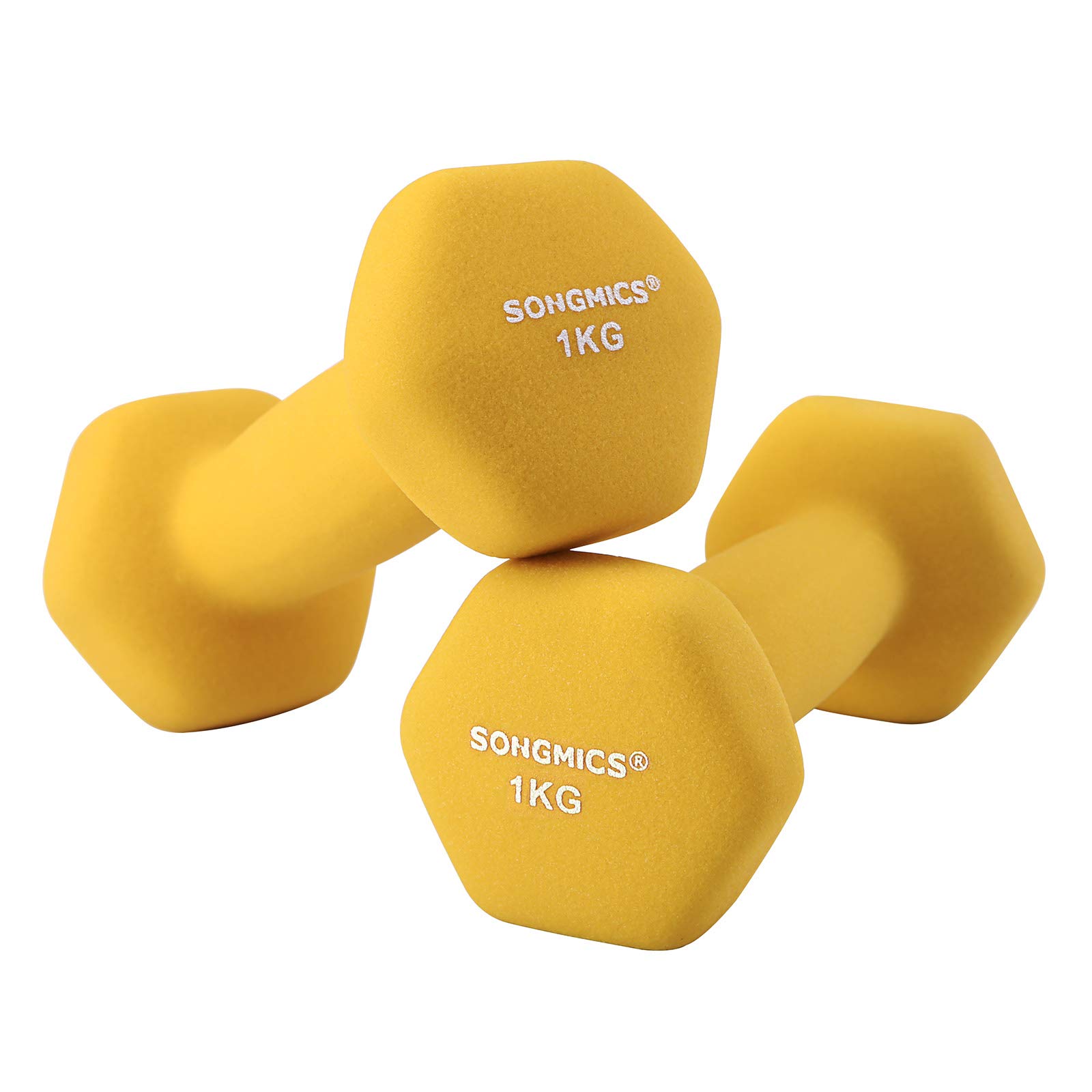 SONGMICSDumbbells Set of 2 Dumbbells Set Dumbbells Hexagon Neoprene Coating Strength Training Workout Fitness Training Home