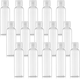 YXC 15PCS Travel Size Plastic Empty Leak-Proof Toiletry Bottles 50ml (2oz) Liquid Containers (Plastic)