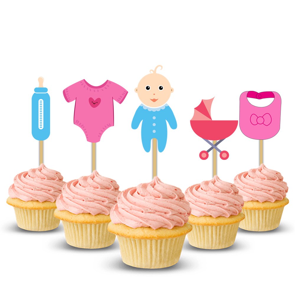 Party Propz Baby Shower Cup Cake Topper (Set of 14) / Baby Shower ...