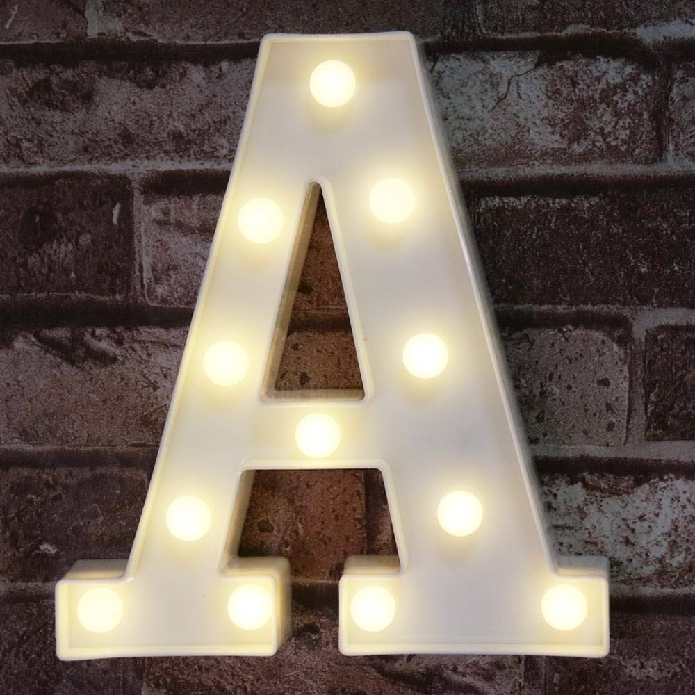 Amazon.com: Pooqla LED Marquee Letter Lights Sign, Light Up ...