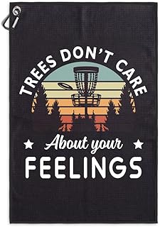 Msticey Tree Don't Care About Your Feelings Printed Microfiber Disc Golf Towel, Disc Golf Gifts for Disc Golf Lover Dad Bo...