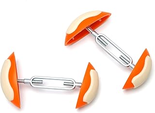 kupnos 1Pair Mini Shoe Stretchers Women Wide Feet, Non-Slip Shoe Widener Expander Shaper Trees for Women Adjustable (Orange)