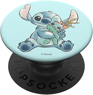 Disney Lilo & Stitch Cute Happy Stitch Scrump Sketch Logo PopSockets Swappable PopGrip