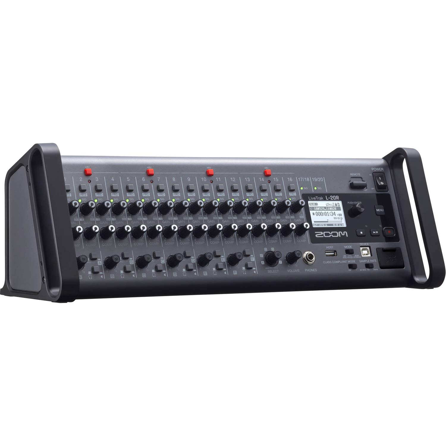 Zoom LiveTrak L-20R Digital Console for Mixing, Monitoring and Recording