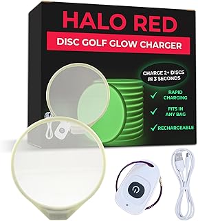 HALO Red Disc Golf Glow Charger | Glow Disc UV Flashlight | Glow Disc Golf Accessories for Men | Glow in the Dark Disc Gol...