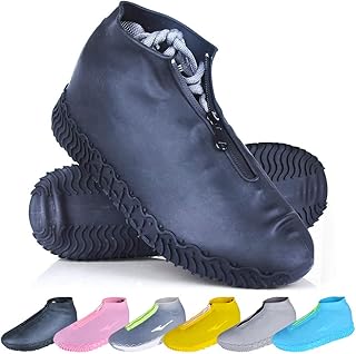 ydfagak Shoe Covers Waterproof Reusable Foldable Not-Slip Rain Shoe Covers with Zipper,Shoe Protectors Overshoes Rain Galo...