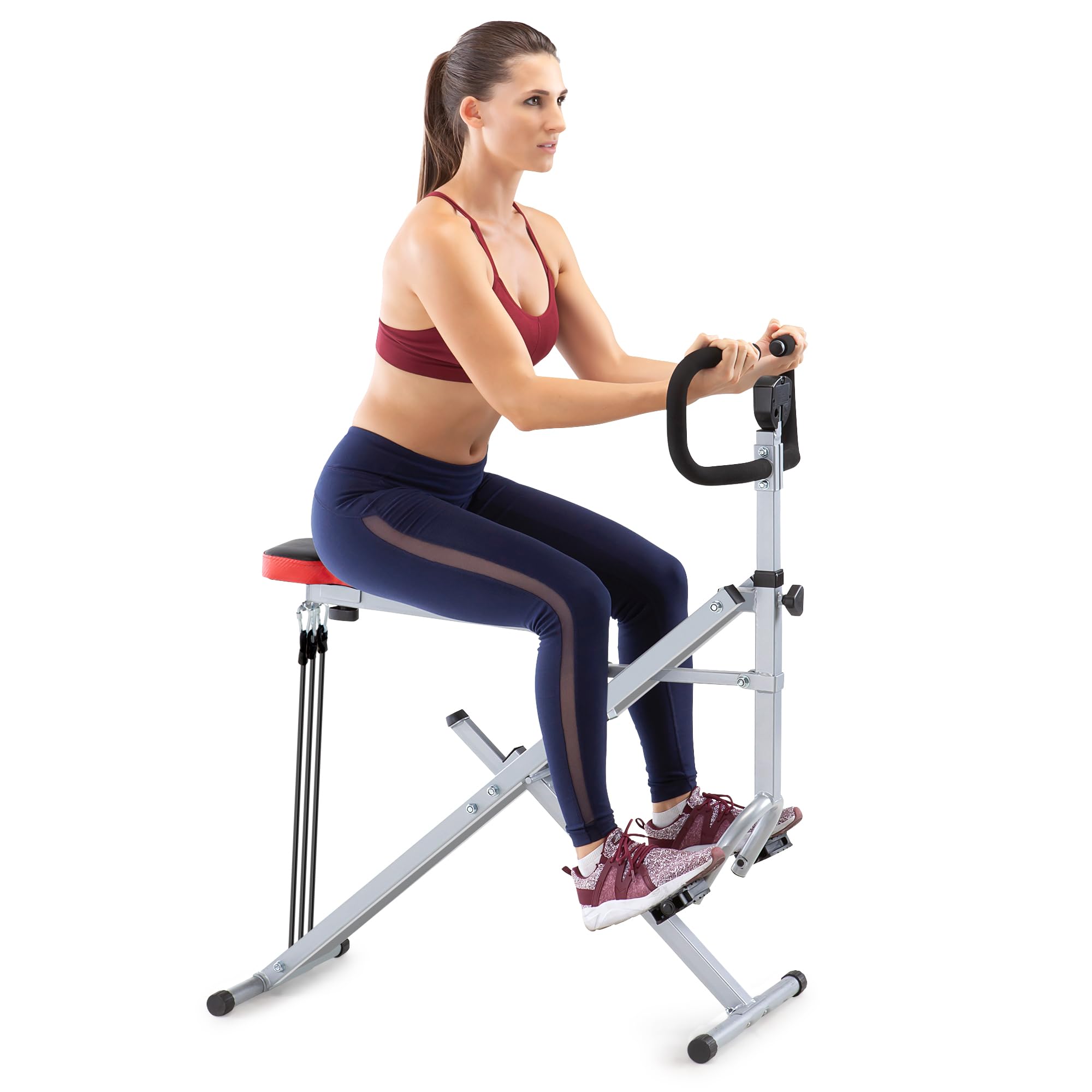 Marcy Squat Rider Machine for Glutes and Quads Workout XJ-6334, Silver & Black