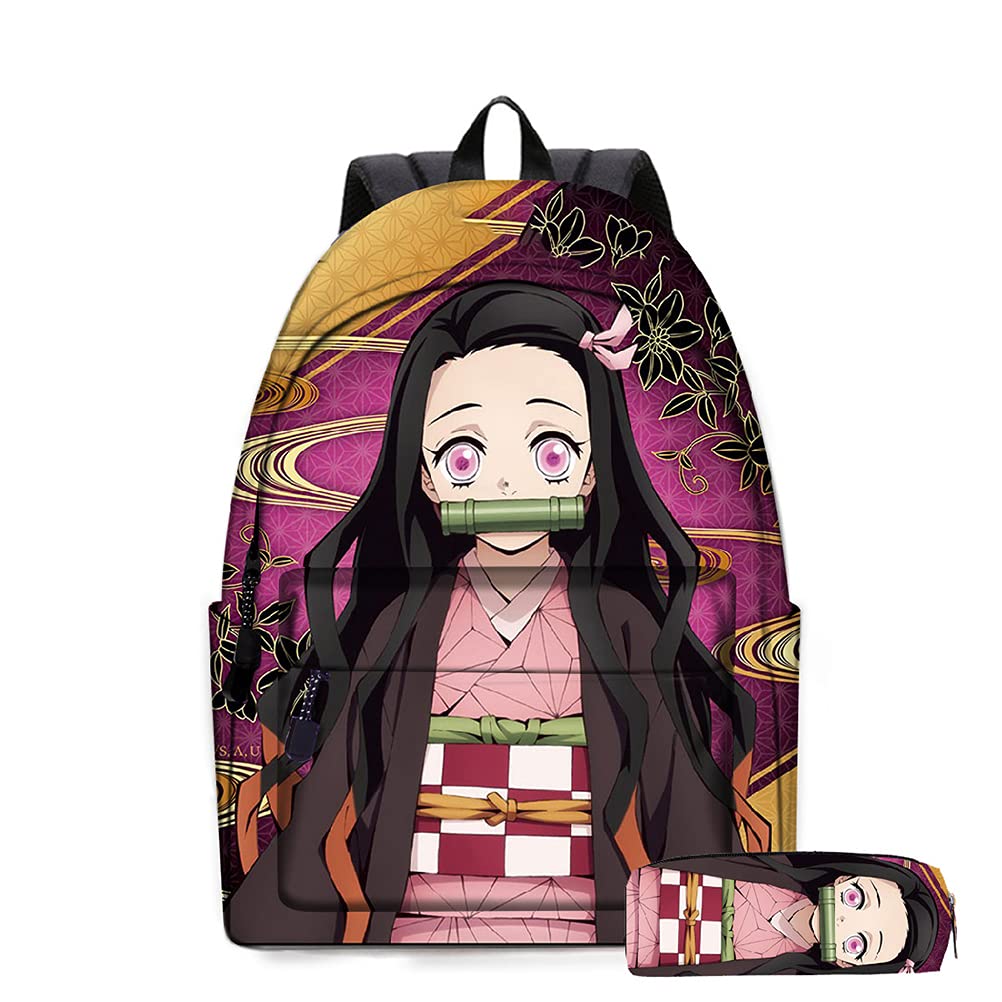 ZHAOQIAN Anime Backpack, For Demon Slayer Kamado Nezuko, Cartoon Anime School Bag Men And Women Can Be Used For Leisure Travel