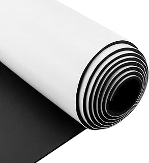 Foam Insulation Neoprene Sheets with Adhesive,Multi-Function Soundproof Large Marine Closed Cell Neoprene Rubber Roll (W：1...