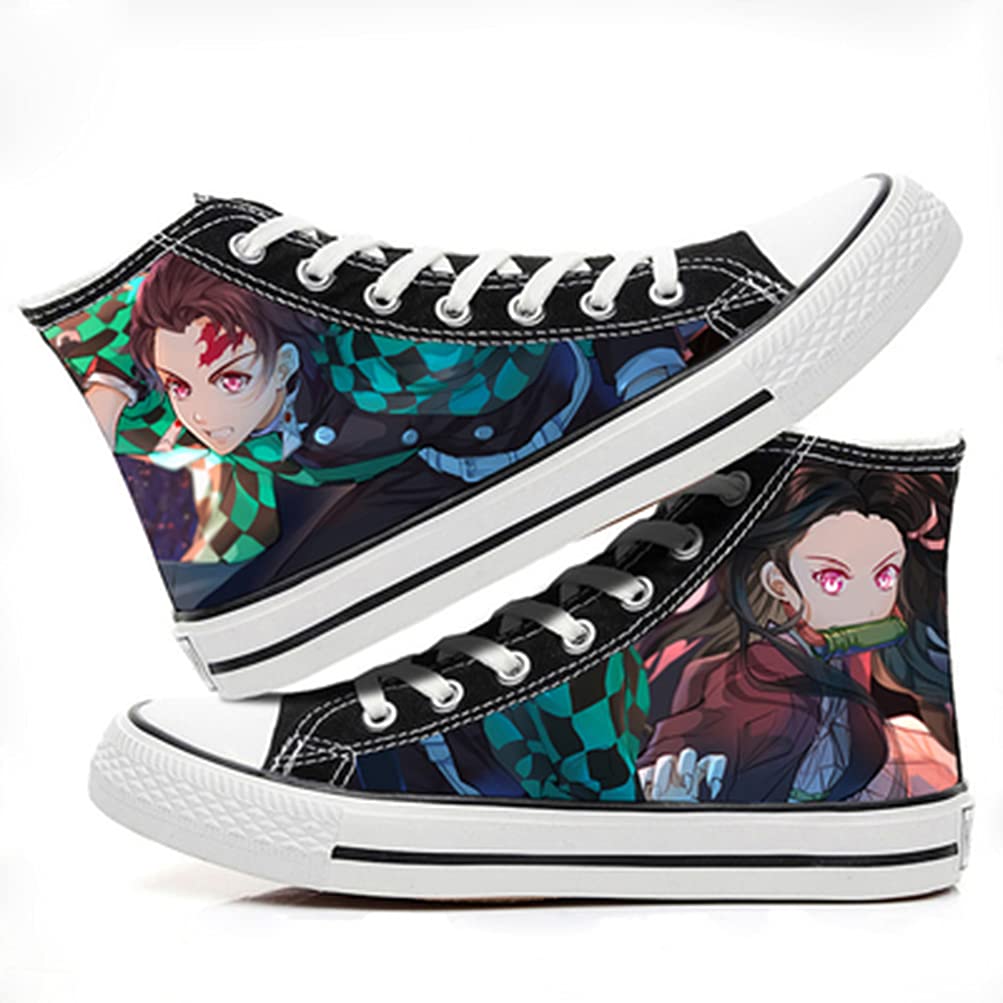 ZHAOQIAN Anime hand-painted pattern shoes, for Anime Demon Slayer, Apply to Anime Fans Collection Gifts