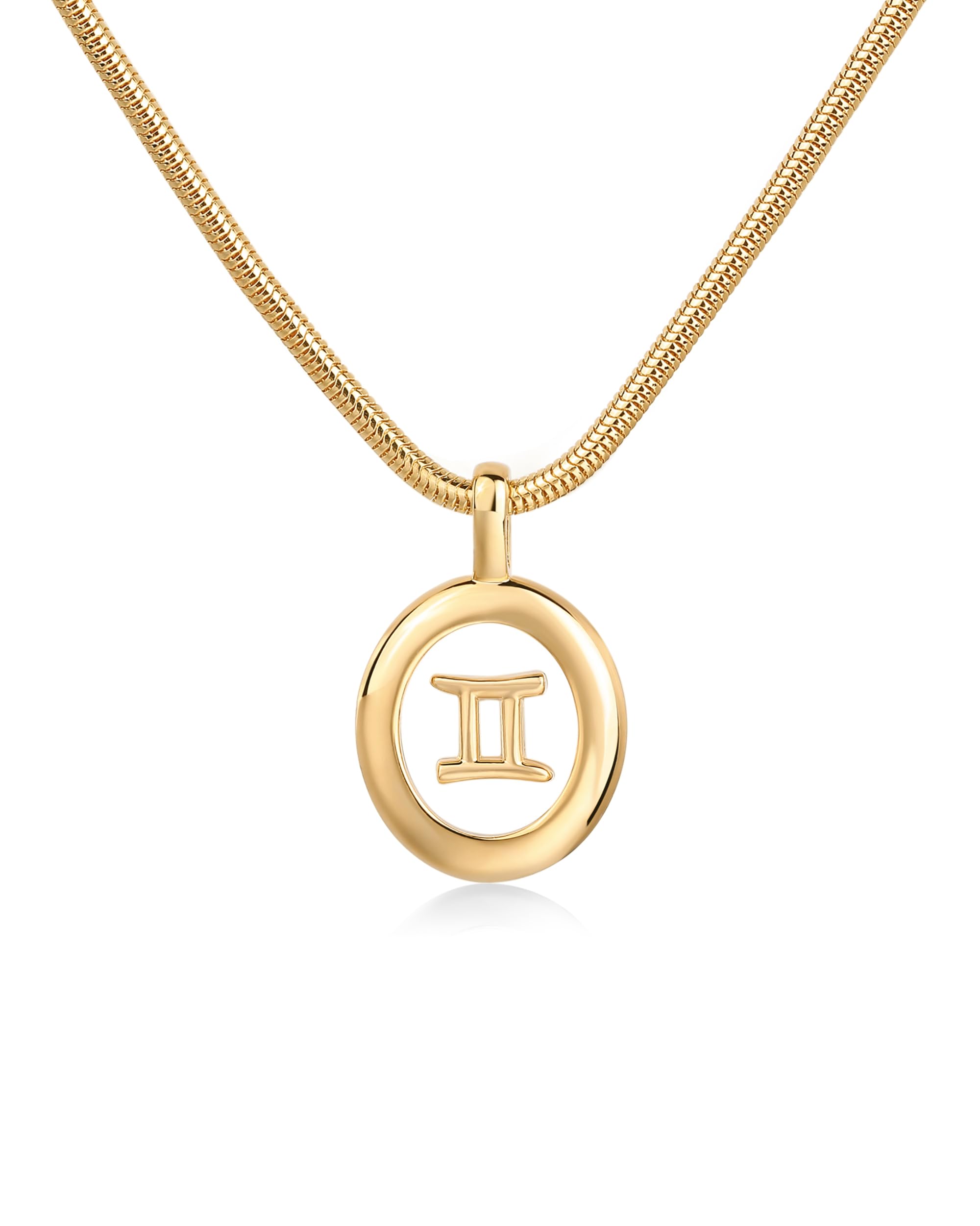 PAVOI 14K Gold Plated Unique Floating Astrology Pendant Necklace for Women | Horoscope Charm Necklace | Dainty Zodiac Necklace Gifts