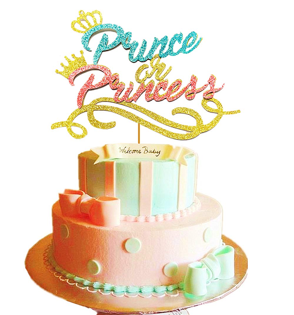 Buy JeVenis Prince or Princess Cake Topper Prince or Princess Gender ...