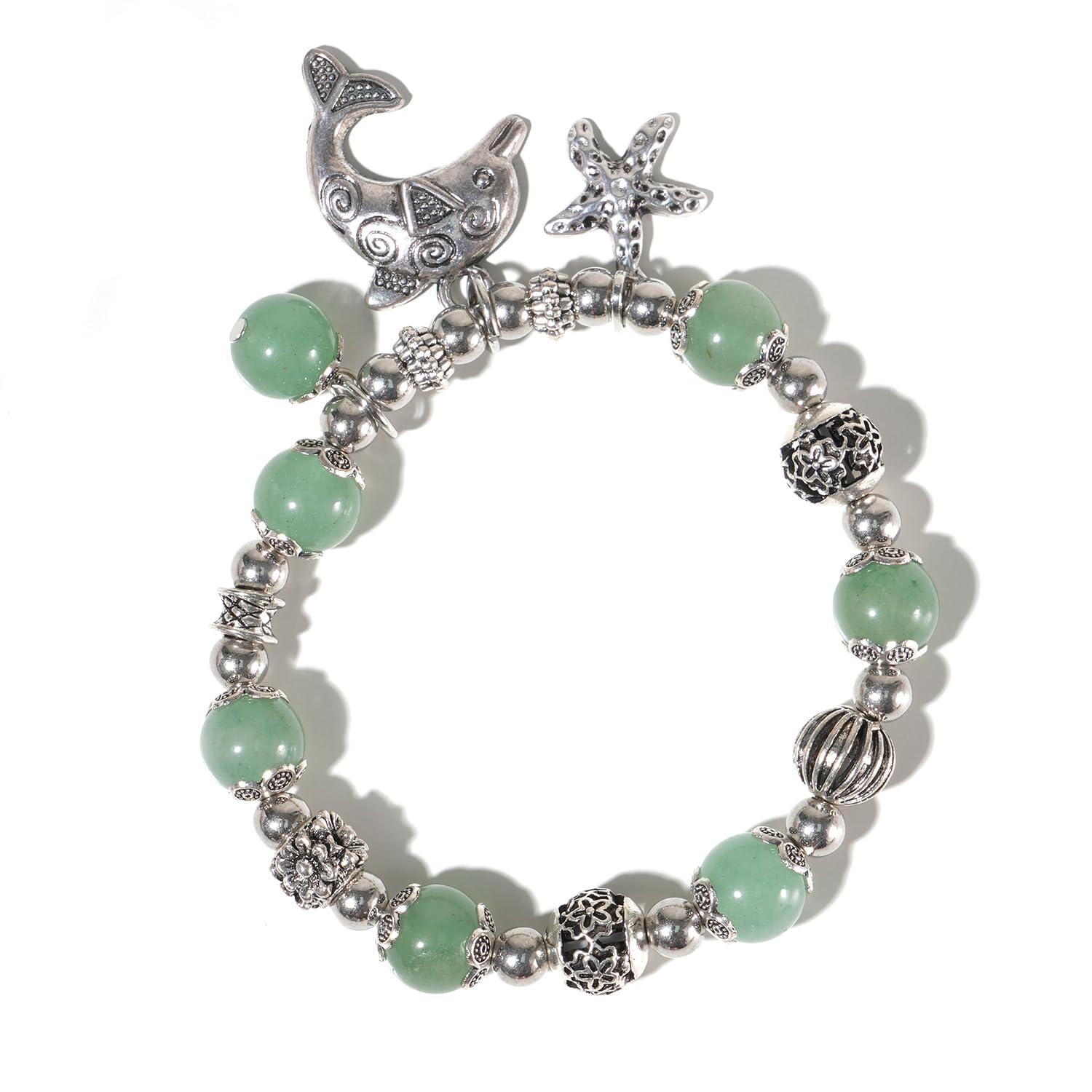 ROWNYEONWestern Women's Crystal Bracelet Emerald Green