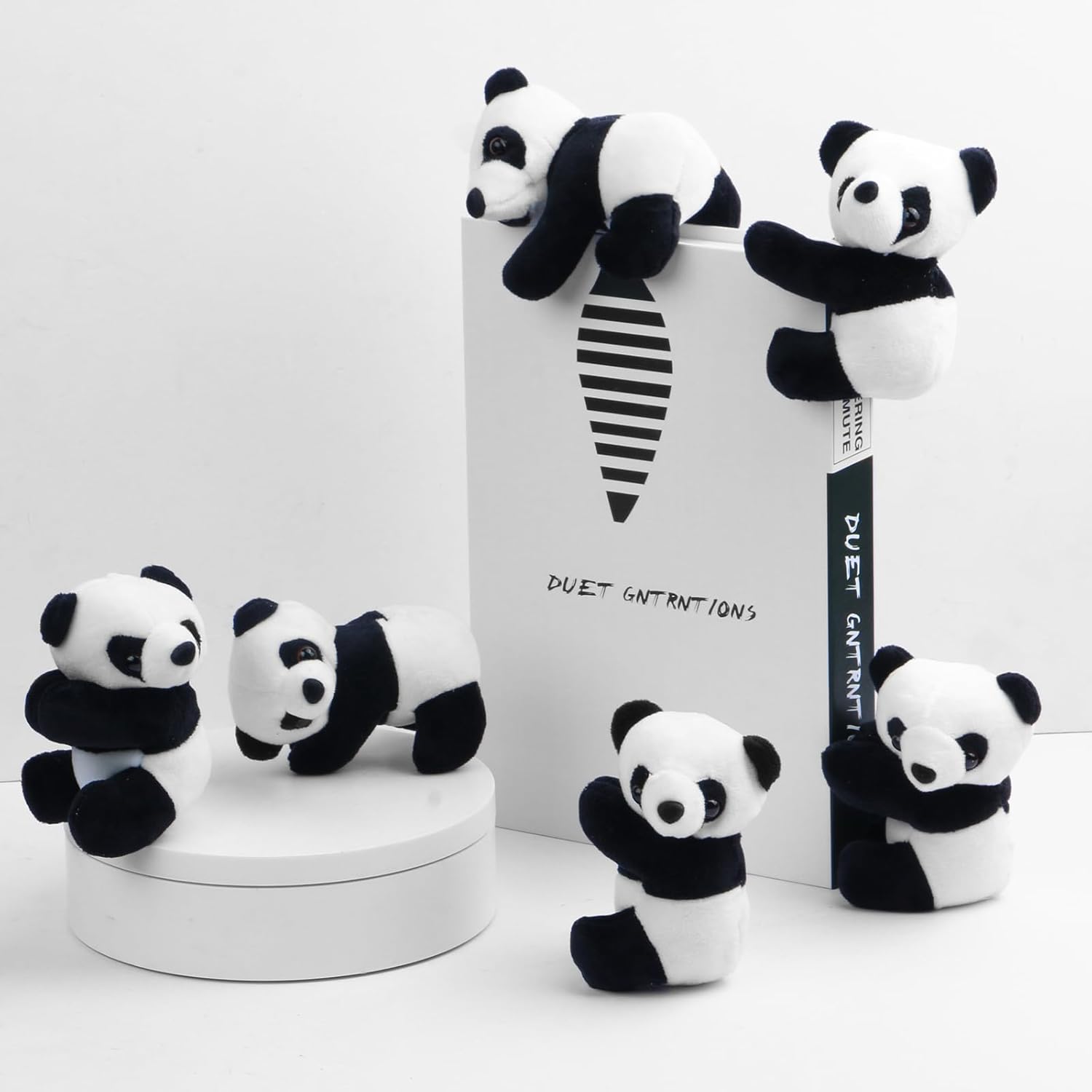 6 piezas de panda, decoraciones de cumpleaños de panda, mini panda de peluche, pequeños y lindos dedos, muñecos de panda, mini panda GIF, piñata panda, juguetes para aliviar el estrés con Colombia