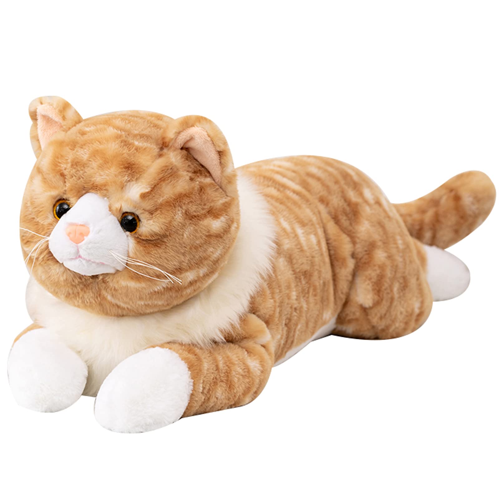 Cat Weighted Stuffed Animals, 5.3 lbs Weighted Cat Plush Toy Realistic Cat Weighted Plush Animals Pillow Cute Kitten Plushies Toy Gifts for Boys and Girls, 26 inch