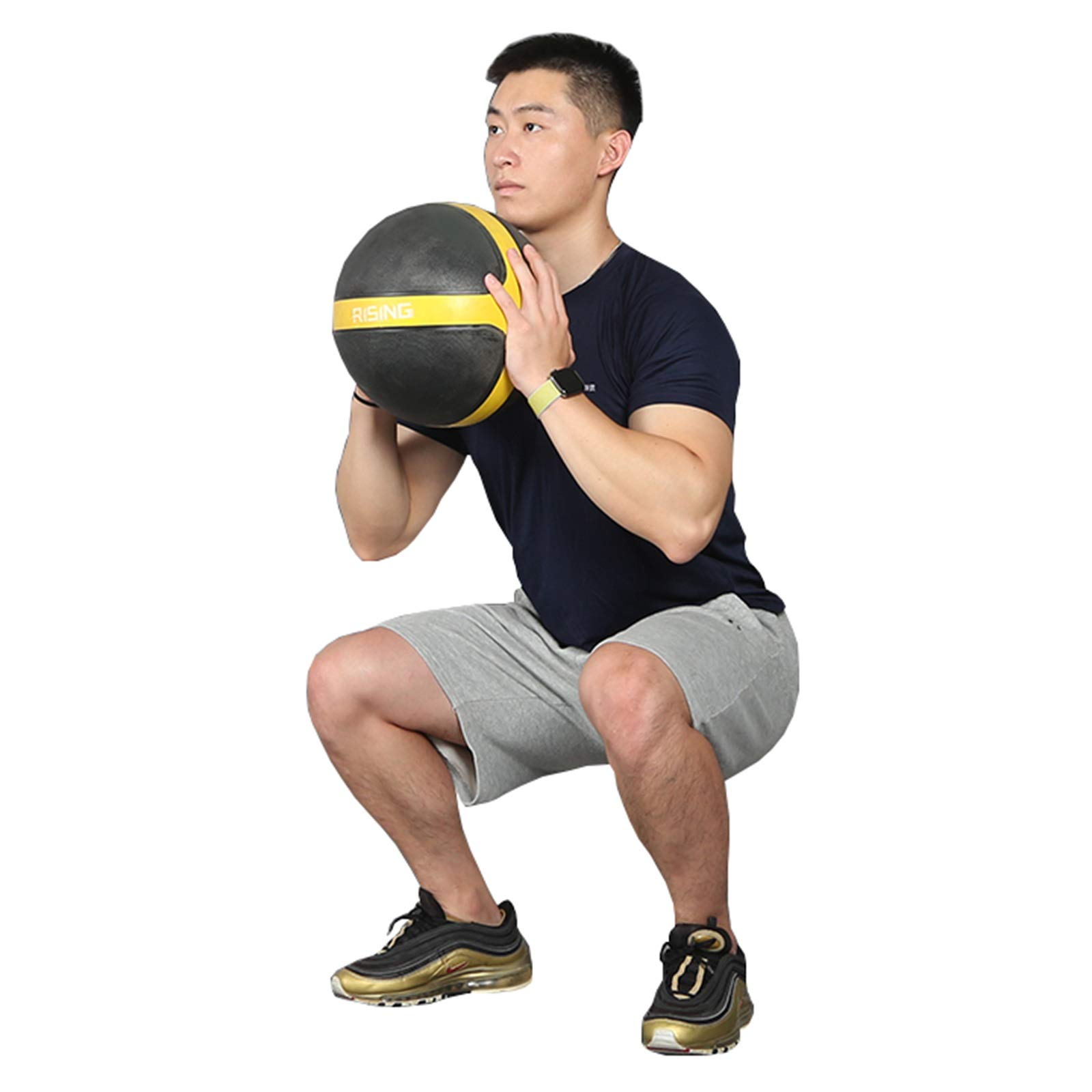 Medicine Ball Medicine Ball, Home Gym Training Bouncy Ball, 1KG/2KG/3KG/4KG/5KG/6KG/7KG/8KG/9KG/10KG (Size : 1kg/2.2lb)