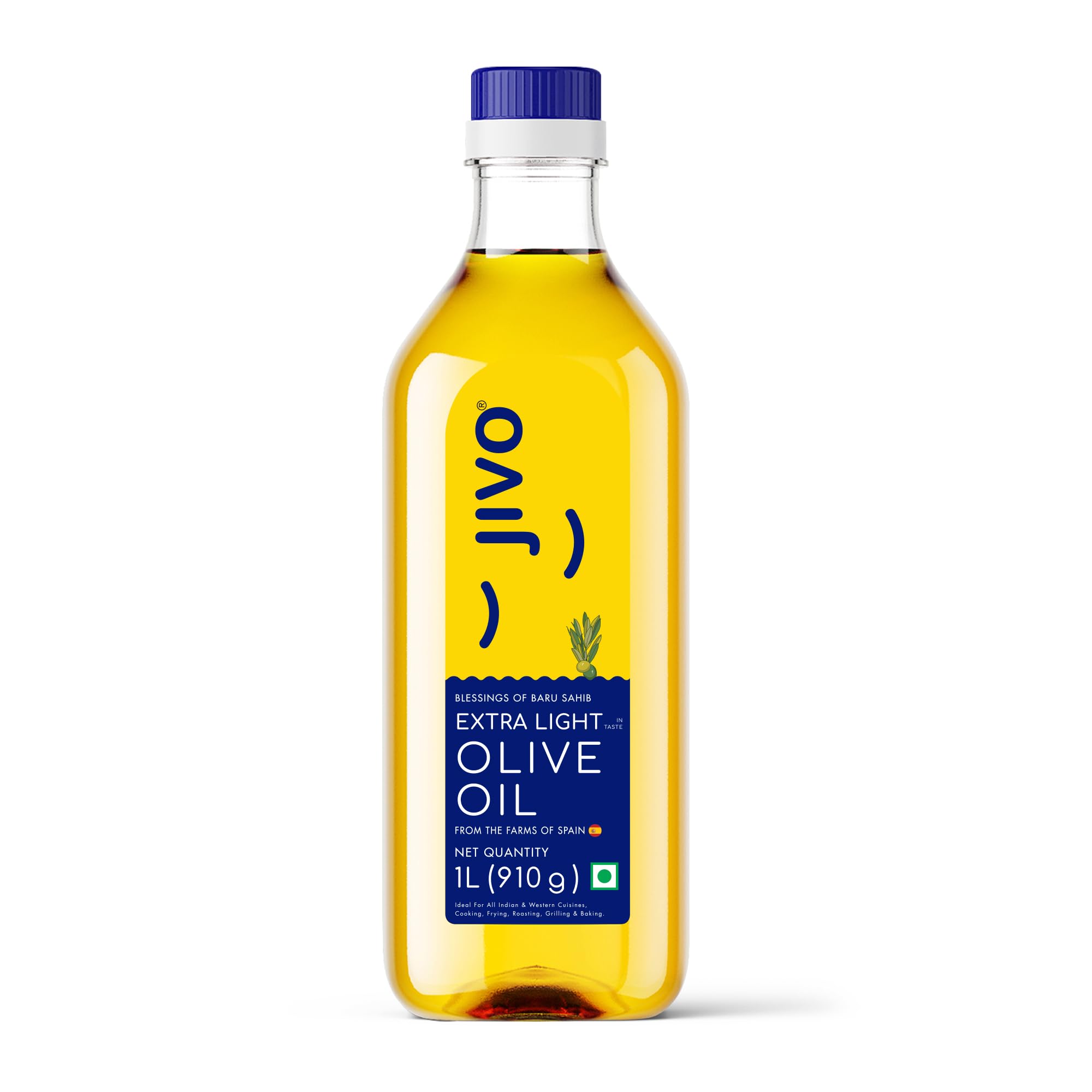 Jivo Extra Light Olive Oil - 1 Liter | Oil for Cooking, Dressings, Salad, Soups, Dips, and Marinades | Light, Flavorful, and Ideal for All Culinary Uses