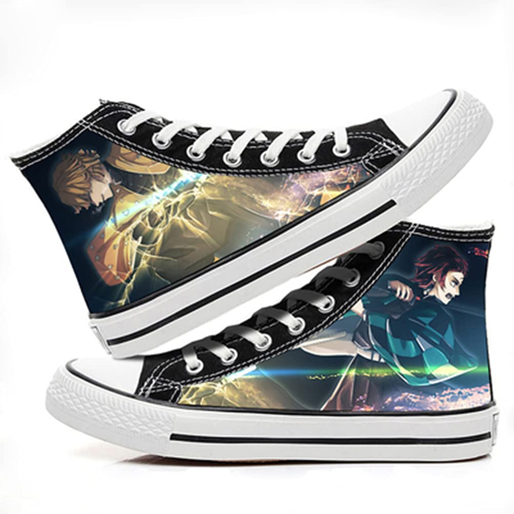 ZHAOQIAN Anime hand-painted pattern shoes, for Anime Demon Slayer, Apply to Anime Fans Collection Gifts