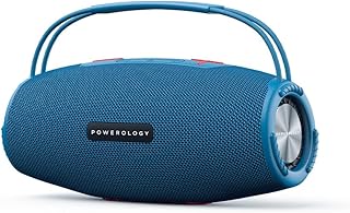 Powerology Phantom Bluetooth Wireless Speaker Waterproof IPX5, Built-in FM and 5 Hours Play Time, Pure Bass - Powerology P...