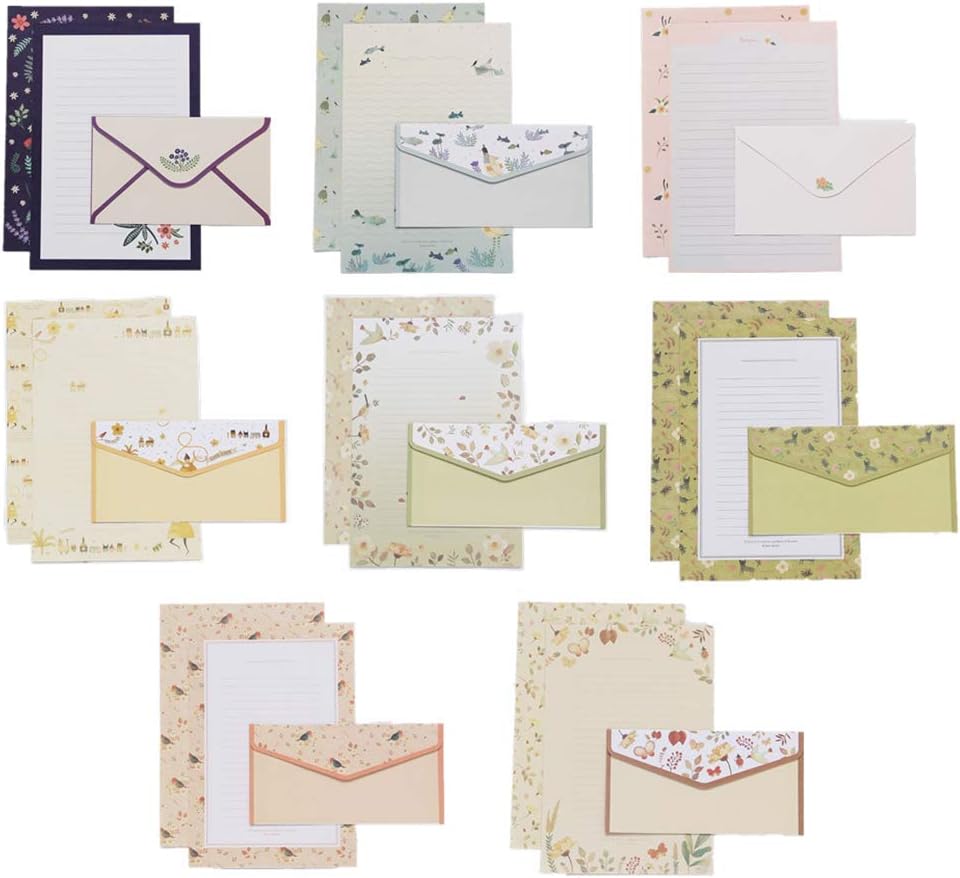 Amazon.com : 32 sweet floral writing paper letterhead with 16 envelopes ...