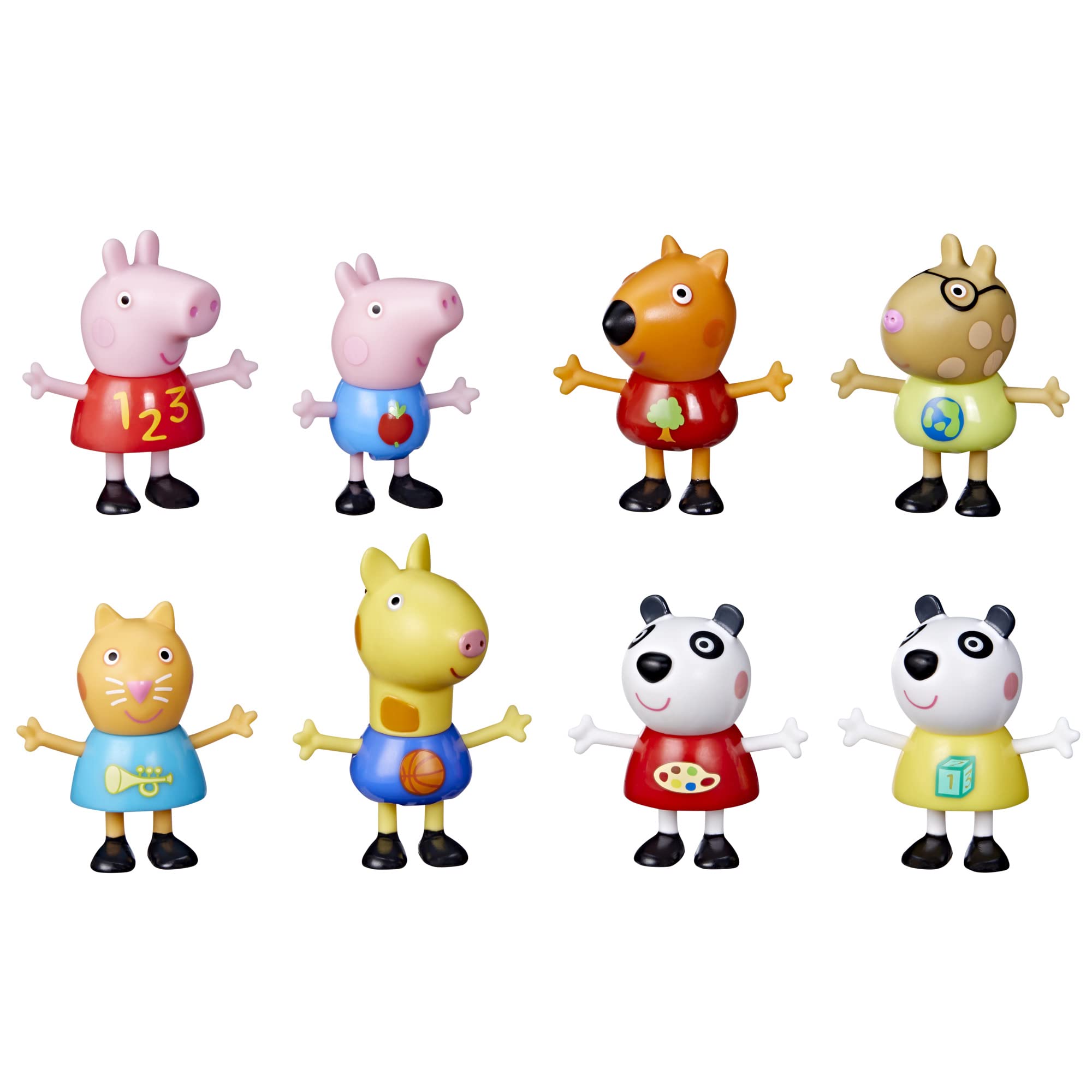 Peppa Pig Figure 8-Pack Toy Includes Peppa Pig, George Pig, Peggi Panda ...