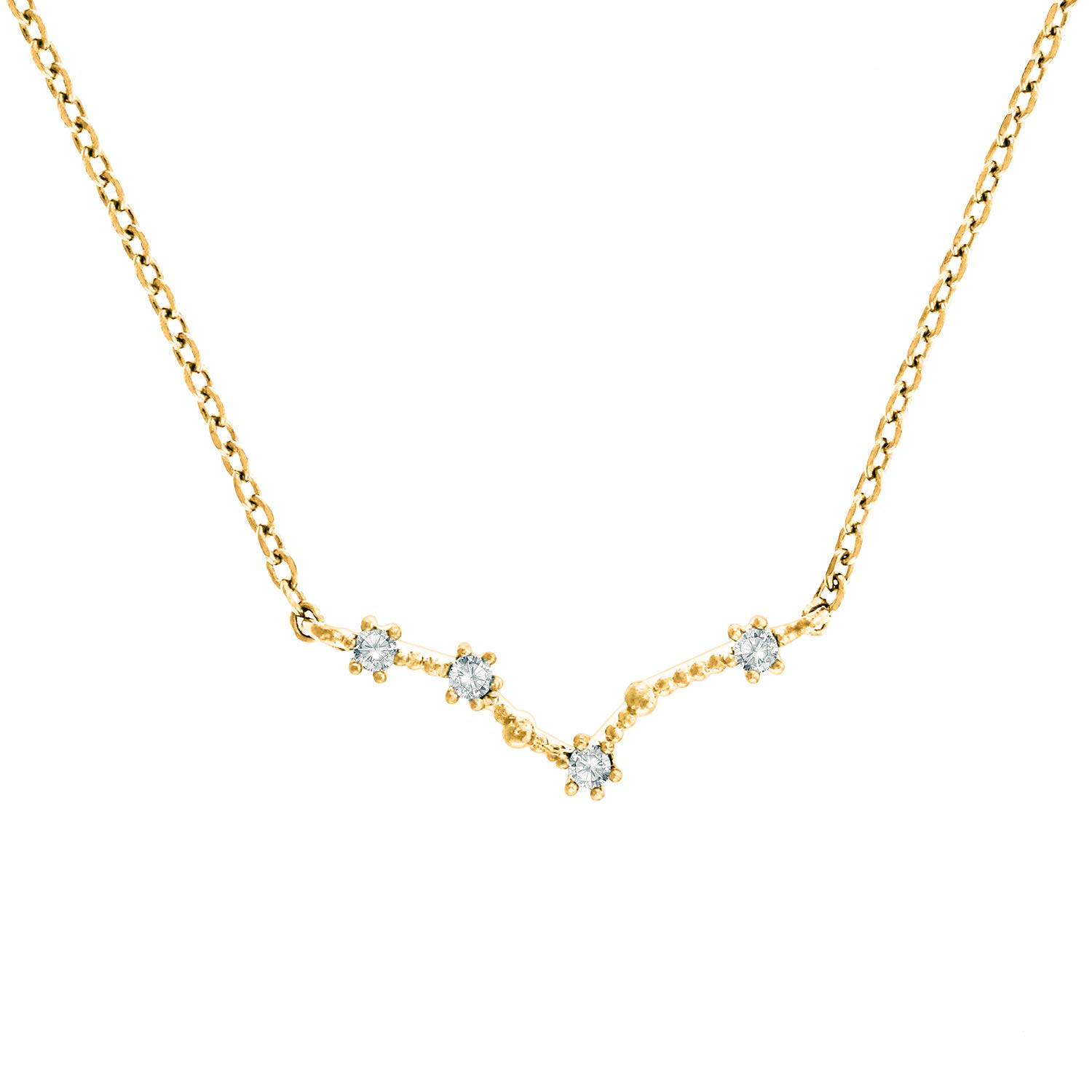 PAVOI14K Gold Plated Astrology Constellation Horoscope Zodiac Necklace 16-18"