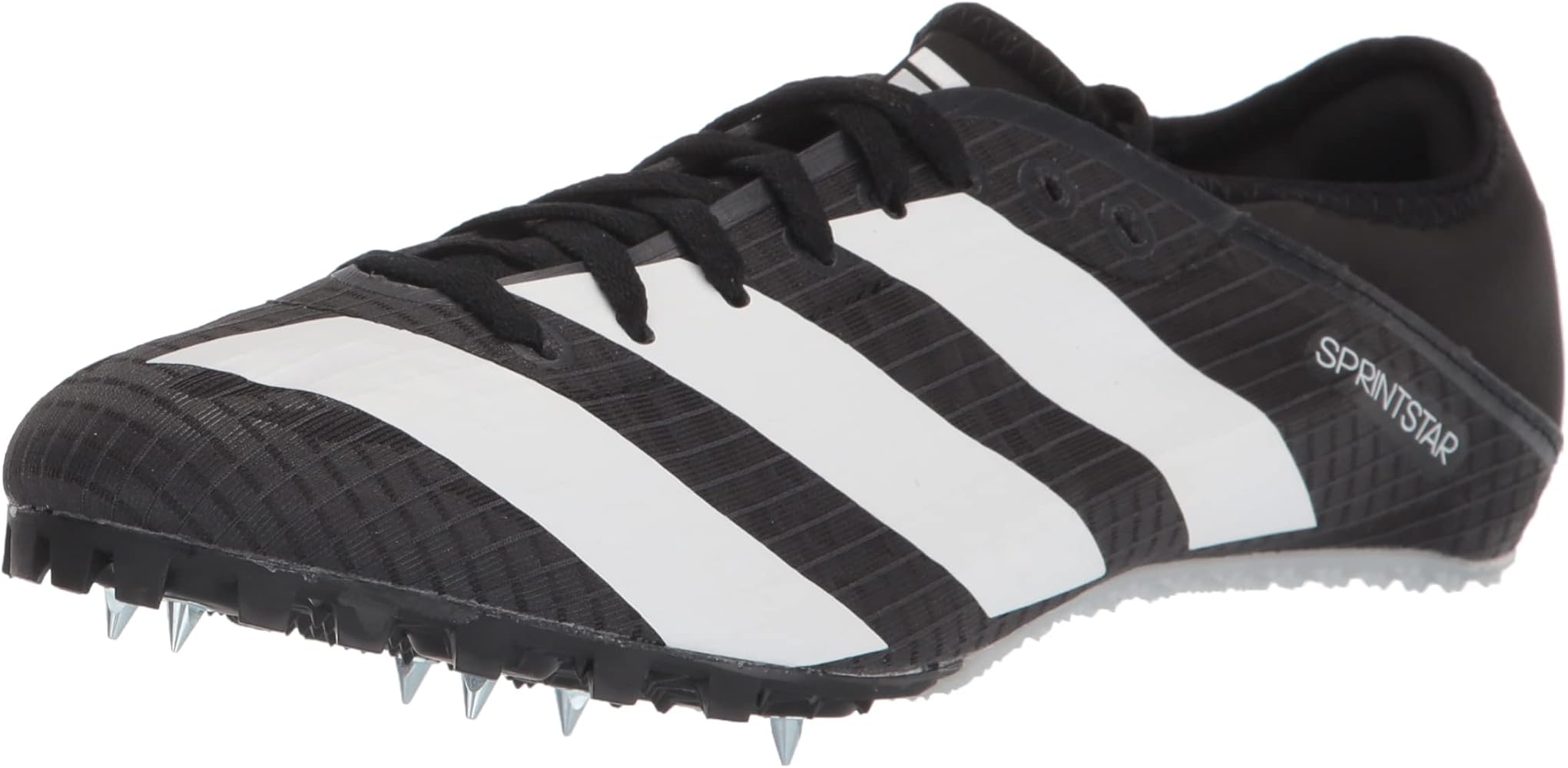  | adidas Men's Sprintstar Track and Field Shoe,  Black/White/Carbon, 9 | Track & Field & Cross Country