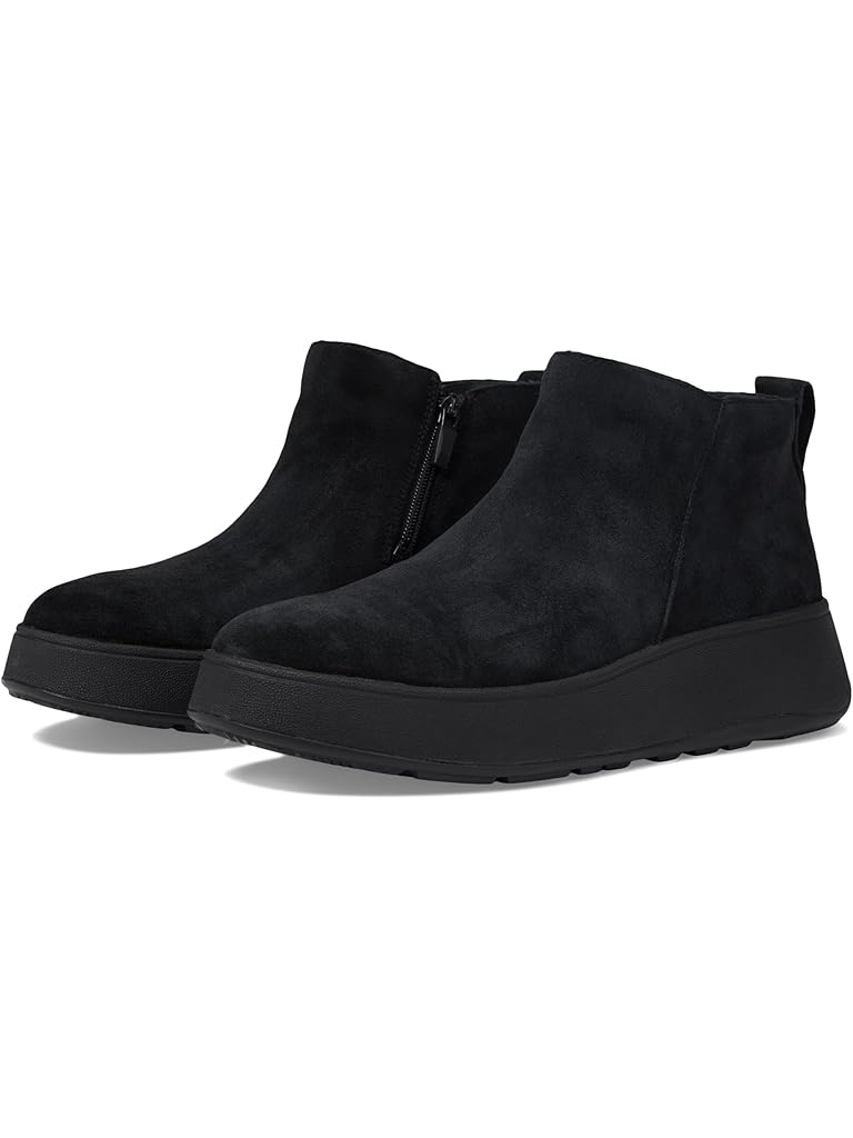 FitFlop F-Mode Suede Flatform Zip Ankle Boots