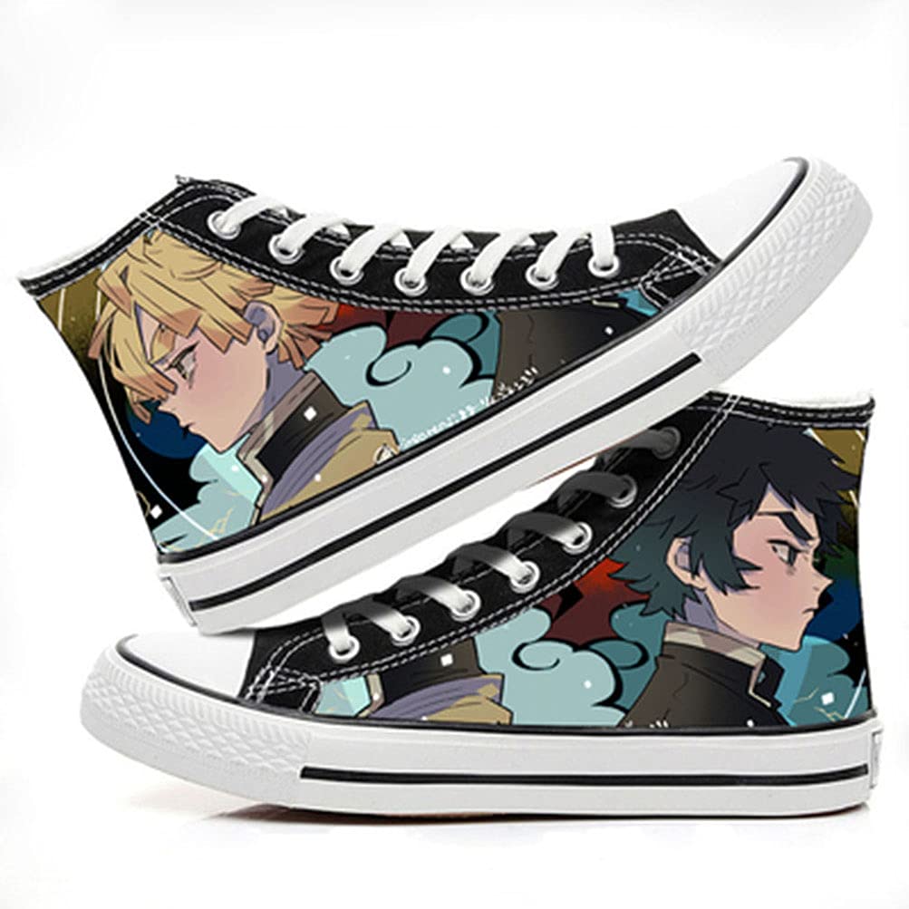 ZHAOQIAN Anime hand-painted pattern shoes, for Anime Demon Slayer, Apply to Anime Fans Collection Gifts