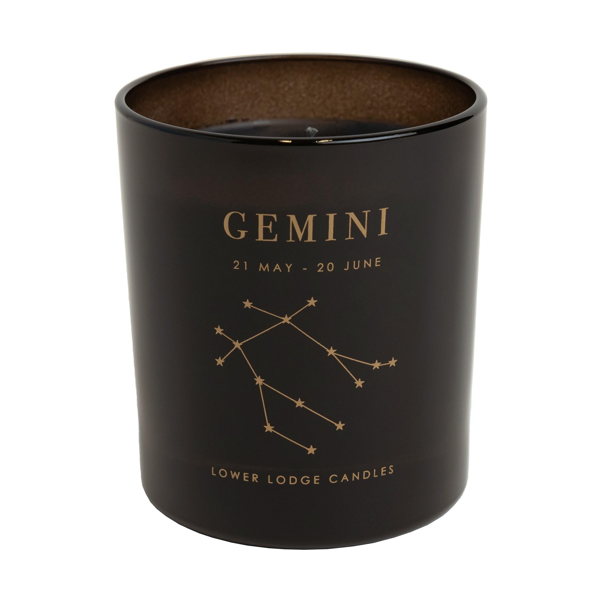 Lower Lodge CandlesGemini Zodiac Candle – Star Sign Gift - Hand-Poured in The Beautiful South Downs National Park - 40 Hours Burn Time –– Vegan Friendly - 200g Fill Weight